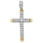 9k Yellow Gold CZ Pendant - Image 2