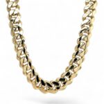 9k Yellow Gold Solid Cuban Light Links Chain With Box Clasp - 12 mm - Image 4