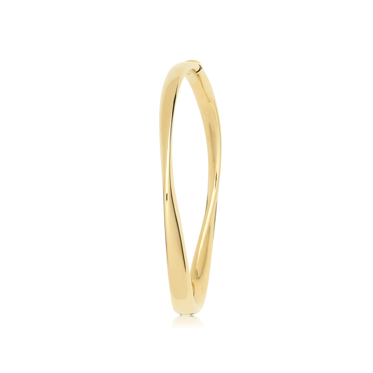 9k Yellow Gold Twist Bangle - Image 1