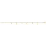 9k Yellow Gold Ladies Charm Moon and Stars Bracelet - Image 2