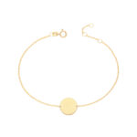 9k Yellow Gold Ladies Disc Bracelet