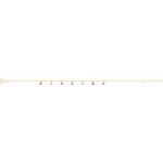 9k Yellow Gold Ladies Rainbow Bracelet - Image 2