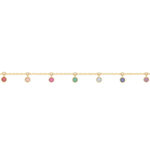 9k Yellow Gold Ladies Rainbow Bracelet