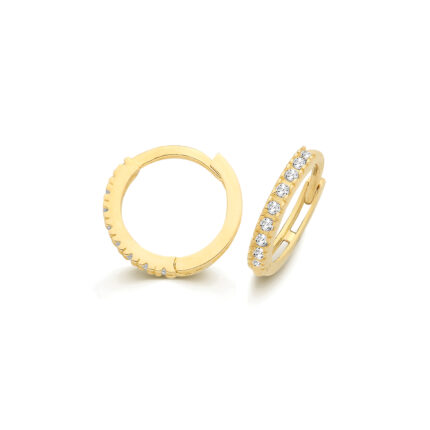 9k Yellow Gold Hinged Huggies Earrings