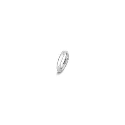 18k White Gold Cartlige Earrings Solid Round Tube 3 Sizes