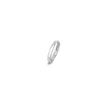 18k White Gold Cartlige Earrings Solid Round Tube 3 Sizes - Image 4