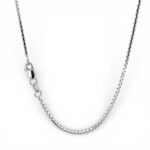 18k White Gold Box Chain - 1.10 mm - Image 2
