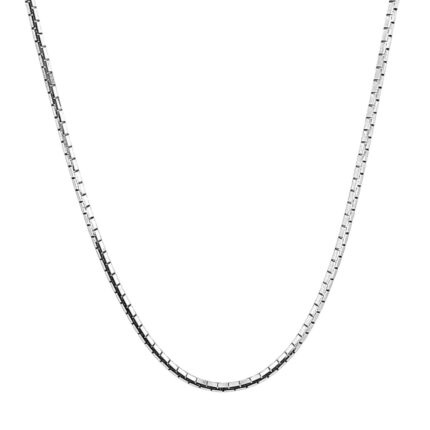 18k White Gold Box Chain - 1.10 mm