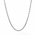 18k White Gold Paperclip Chain - 1.90 mm