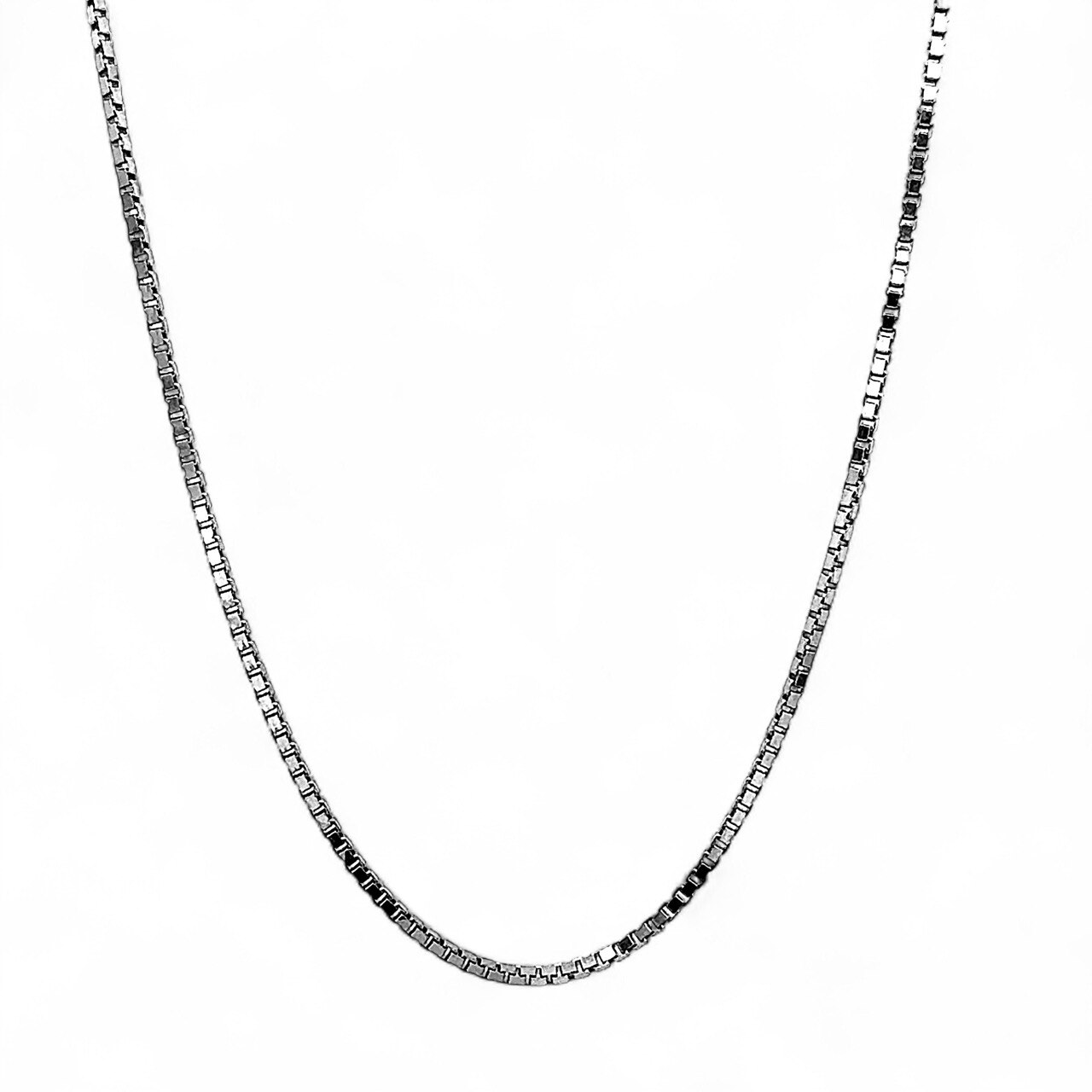 14k White Gold Box Chain - 1.30 mm - Image 1