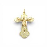 14k Yellow Gold Crucifix Cross Pendant - TJGR598 - Image 2