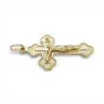 14k Yellow Gold Crucifix Cross Pendant - TJGR598 - Image 3