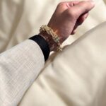 9k Yellow Gold Patterned Cage Bracelet - 10.50 mm - Image 7
