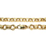9k yellow gold belcher chain 11 mm wide solid italain made.