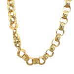 9k yellow gold belcher chain 11 mm wide solid italain made.