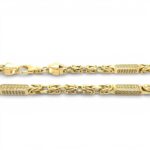 14k Yellow Gold Stone Set Byzantine Bracelet - 4 mm - Image 5