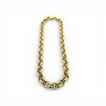 14k Yellow Gold belcher bracelet semi solid.