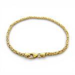 14k Yellow Gold Byzantine Bracelet - 2 mm - Image 4