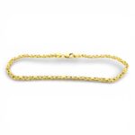 14k Yellow Gold Byzantine Bracelet - 2 mm - Image 3