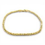 14k Yellow Gold Byzantine Bracelet - 2 mm