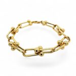 14k Yellow Gold Fancy Ball n Anchor Bracelet - 10.50 mm