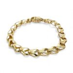 9k yellow gold wheat bracelet solid gold italian made.