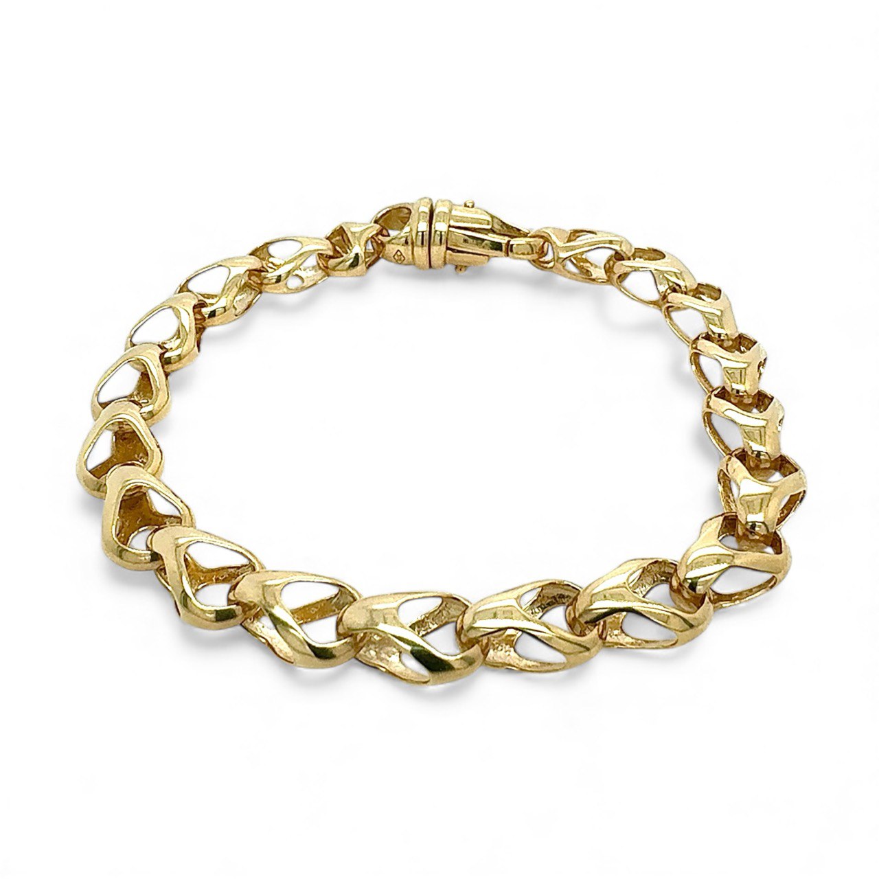 9k yellow gold wheat bracelet solid gold italian made. 9k yellow gold wheat bracelet solid gold italian made.
