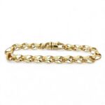 9k yellow gold wheat bracelet solid gold italian made.
