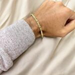 14k Yellow Gold Stone Set Byzantine Bracelet - 4 mm - Image 9