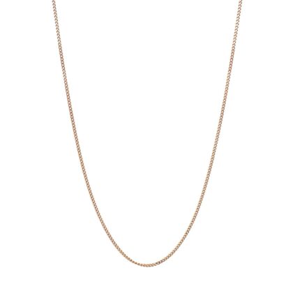 9k Rose Gold Solid Curb Chain - 0.9 mm