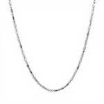 18k White Gold Fancy Patterned Chain - 1.0 mm