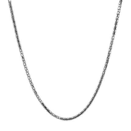 18k White Gold Diamond Cut Snake Chain - 1.2 mm