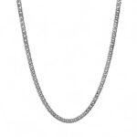 18k White Gold Double Curb Chain - 2.2 mm