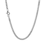 18k White Gold Double Curb Chain - 2.2 mm - Image 2
