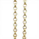 9k Yellow Gold Italain patterned and plain belcher chain.