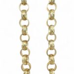 9k Yellow Gold Light Weight Solid Belcher Chain Patterned and Plain Links - 13.50 mm - Image 4