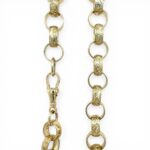 9k Yellow Gold Light Weight Solid Belcher Chain Patterned and Plain Links - 13.50 mm - Image 3