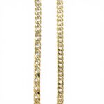 9k Yellow Gold semi solid double curb chain.