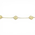 14k Yellow gold clover bracelet 10 mm.