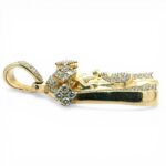 14k Yellow Gold Jesus Pendant Set With Lab Diamonds - 3.64 ct - Image 5