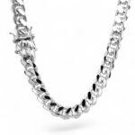 925 Sterling Silver Solid and Plain Cuban Chain With Box Clasp - 10 mm - Image 4
