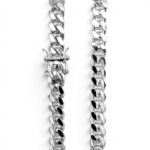 925 Sterling Silver Solid and Plain Cuban Chain With Box Clasp - 10 mm - Image 3