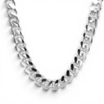 925 Sterling Silver Solid and Plain Cuban Chain With Box Clasp - 10 mm - Image 2