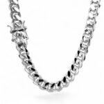 925 Sterling Silver Solid and Plain Cuban Chain With Box Clasp - 10 mm