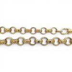 9k Yellow Gold Solid belcher chain solid patterned and plain links.