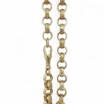 9k Yellow Gold Solid belcher chain solid patterned and plain links.