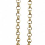9k Yellow Gold Solid belcher chain solid patterned and plain links.