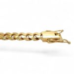 9k Yellow Gold Miami Cuban Bracelet Light Links - 18 mm - Image 12