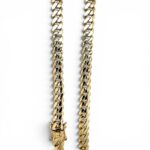 9k Yellow Gold Light Links Solid Cuban Chain With Camouflage Clasp - 8 mm - Image 7
