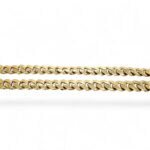 9k Yellow Gold Light Links Solid Cuban Chain With Camouflage Clasp - 8 mm - Image 6